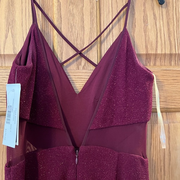 Dear Moon Burgundy Prom Dress - Picture 2 of 4